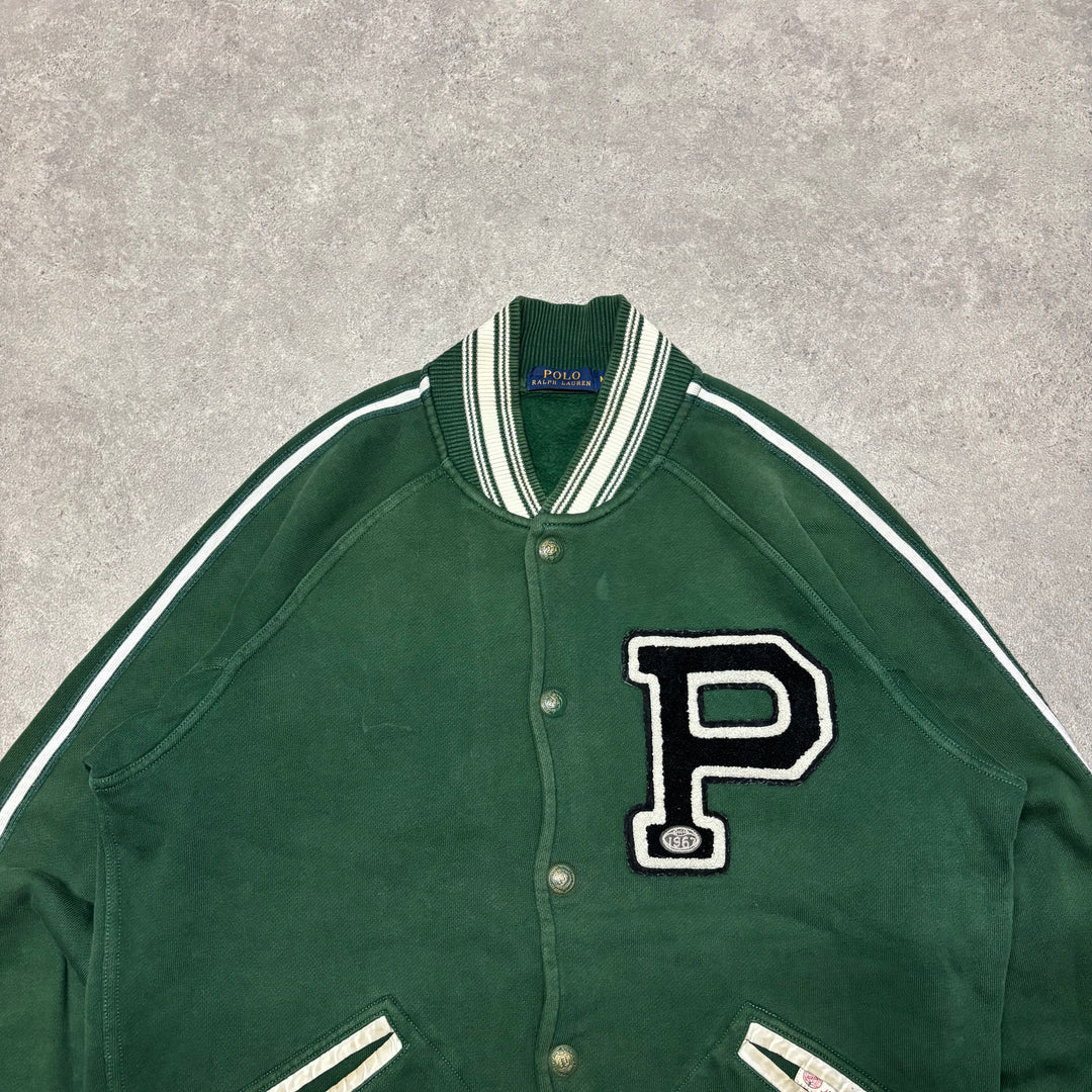 Polo Ralph Lauren Green P Varsity Jacket (M)