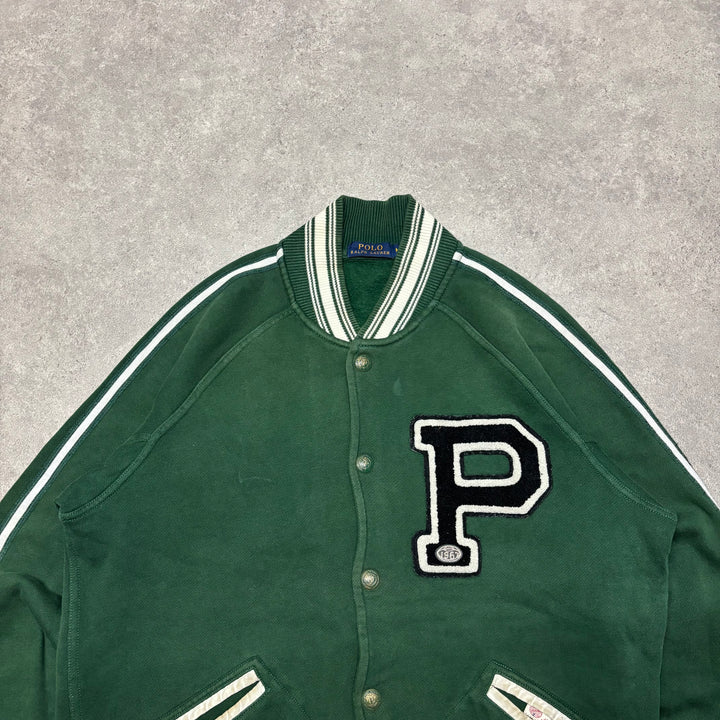 Polo Ralph Lauren Green P Varsity Jacket (M)