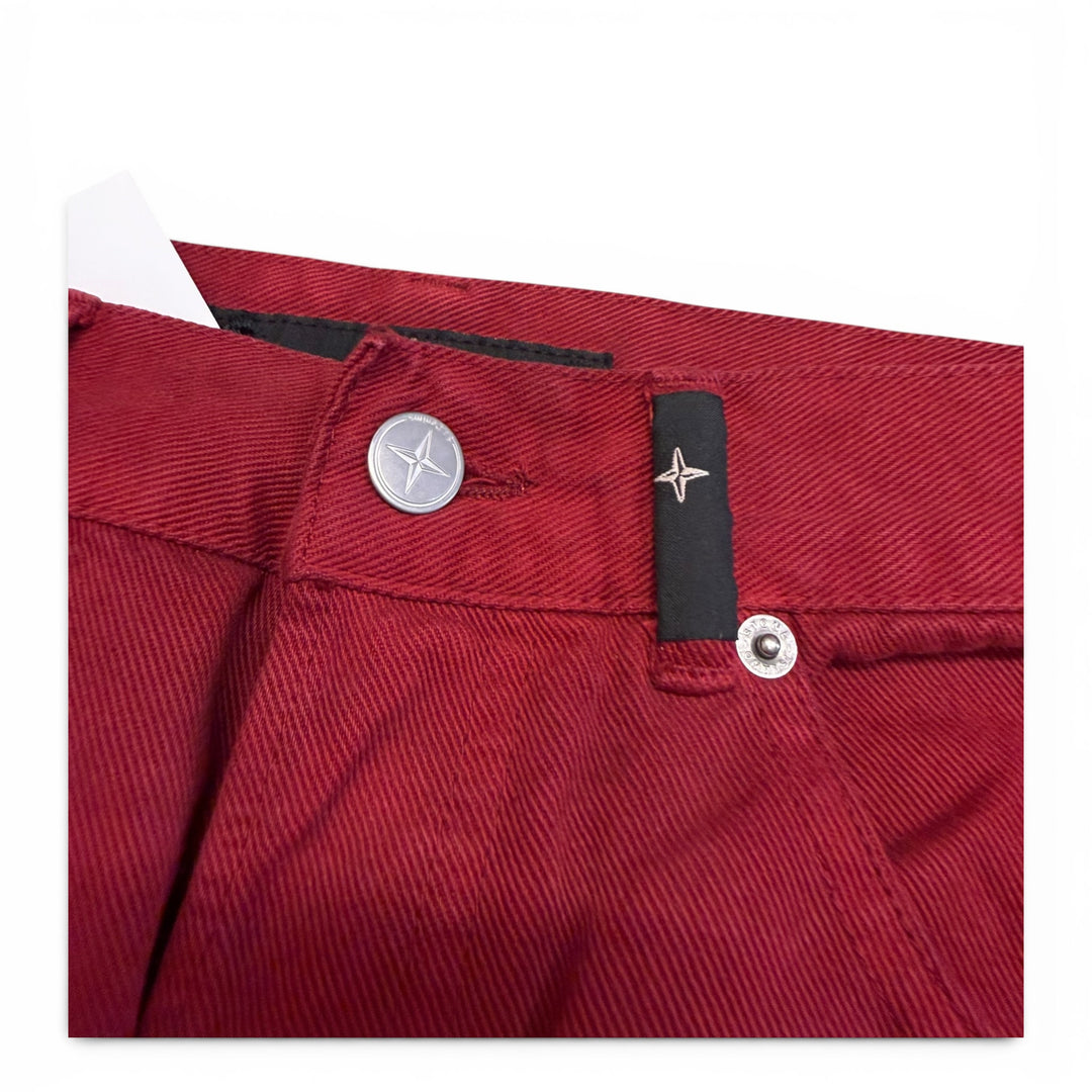 Vintage Stone Island Straight Fit Jeans Red 33"