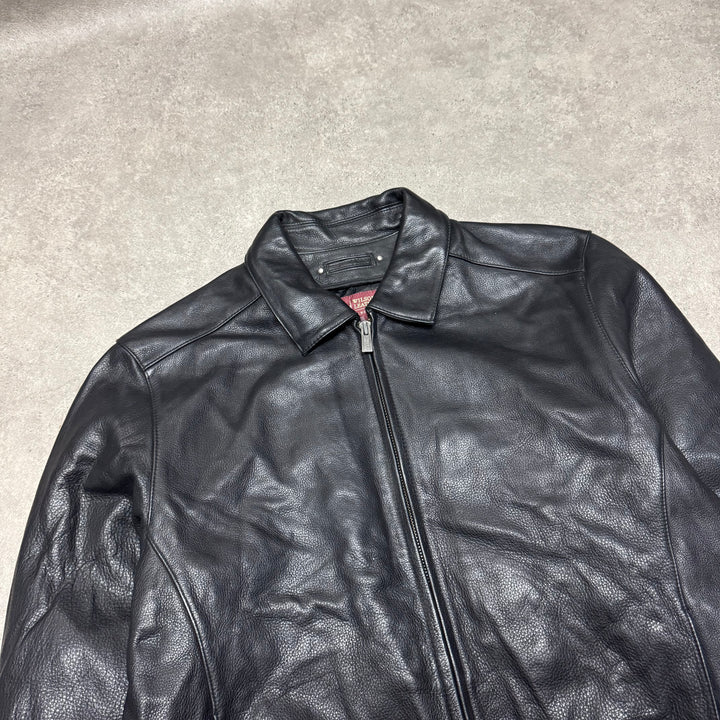 Vintage Wilson's Black Leather Jacket (XL)