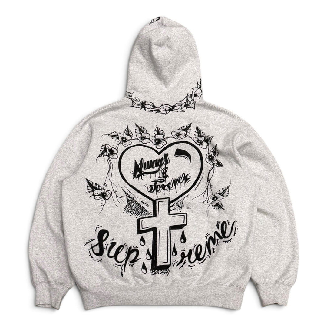 Supreme Ash Grey Forever Hoodie (L)