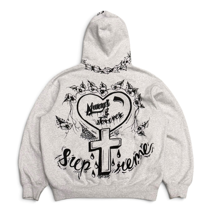 Supreme Ash Grey Forever Hoodie (L)