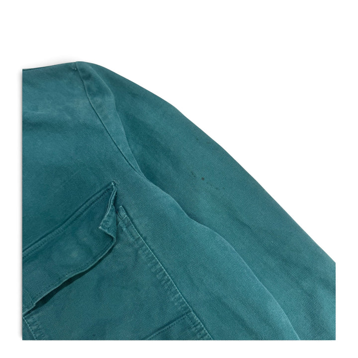 Vintage Distressed Faded Green French Chore Jacket (Women’s S)