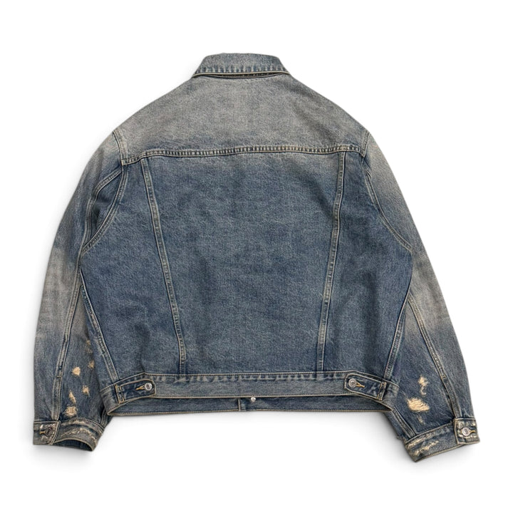 Cole Buxton Button Up Denim Jacket Blue (L)
