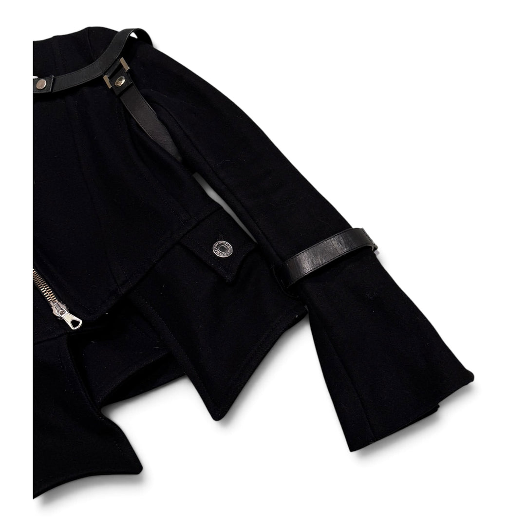 Dsquared2 Woolen Asymmetrical Bondage Jacket Black (M)