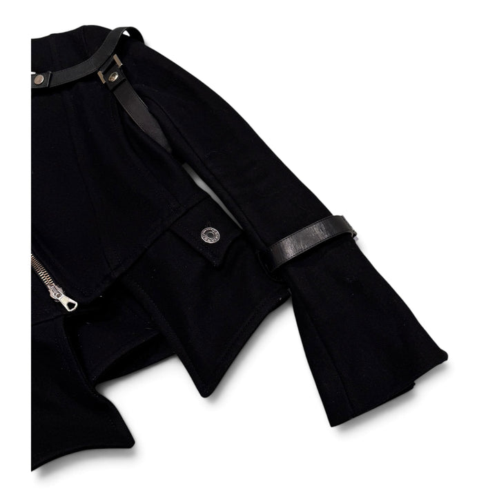 Dsquared2 Woolen Asymmetrical Bondage Jacket Black (M)