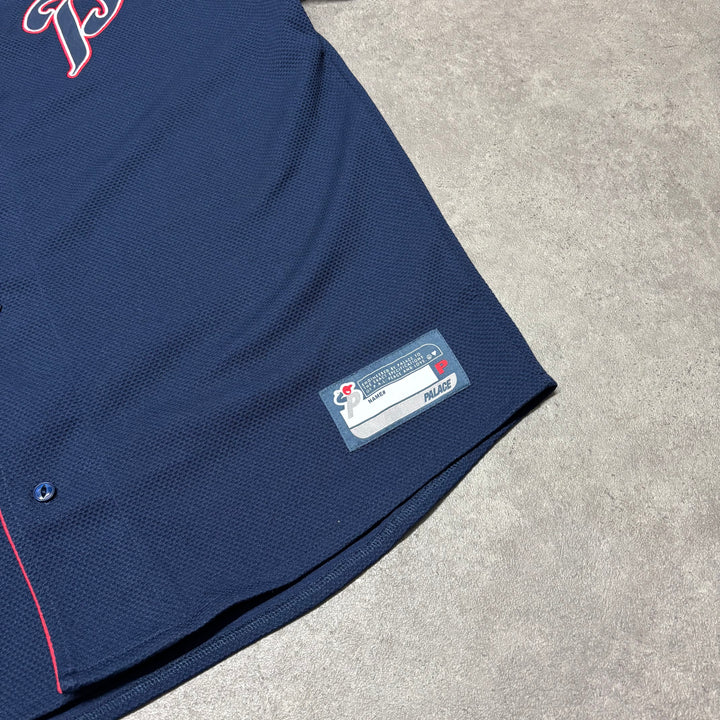 Palace Navy Button Up Baseball Jersey (XL)