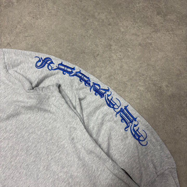 Supreme Script Writing Grey Longsleeve T-Shirt (M)