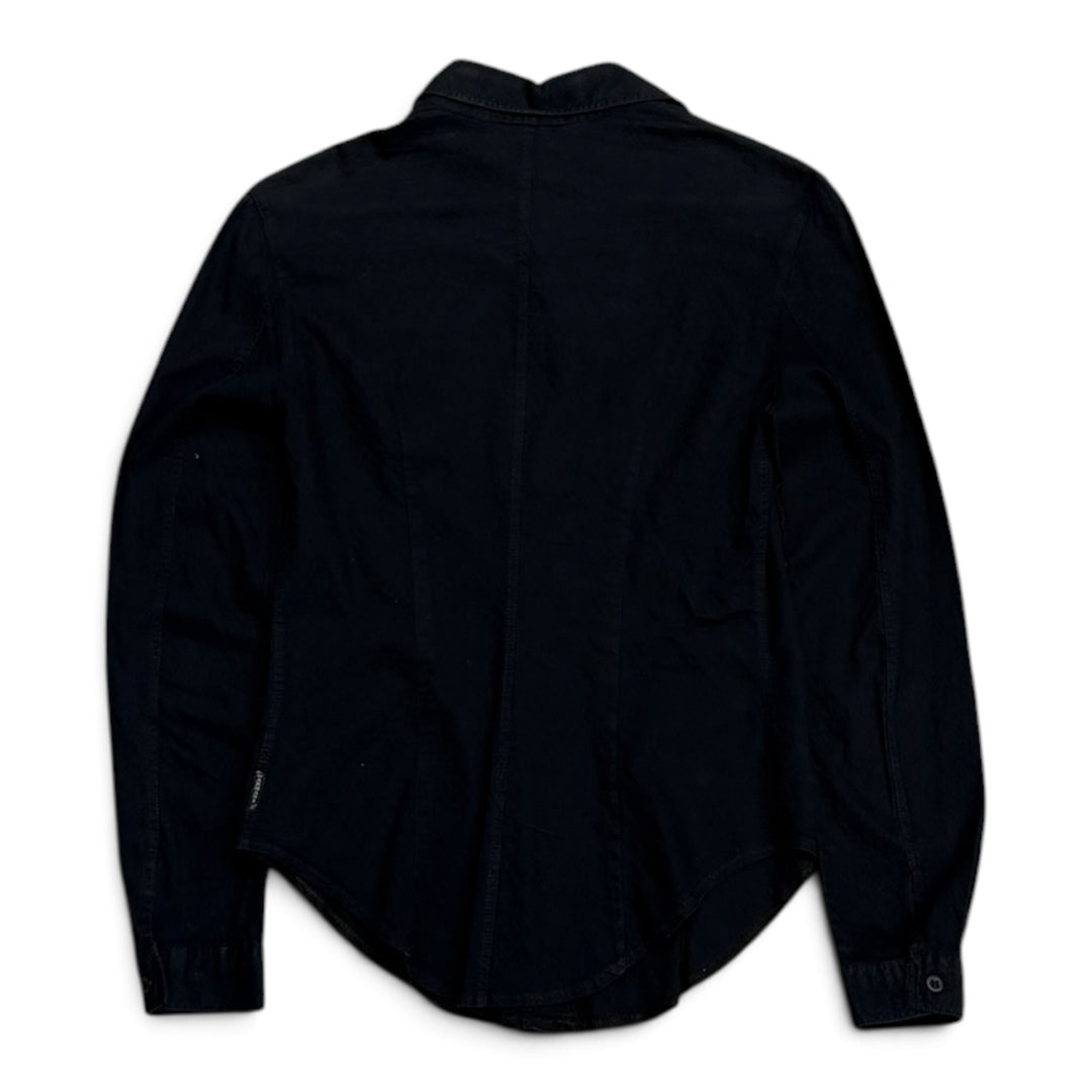 Vintage Armani Long Sleeve Shirt Black (M)