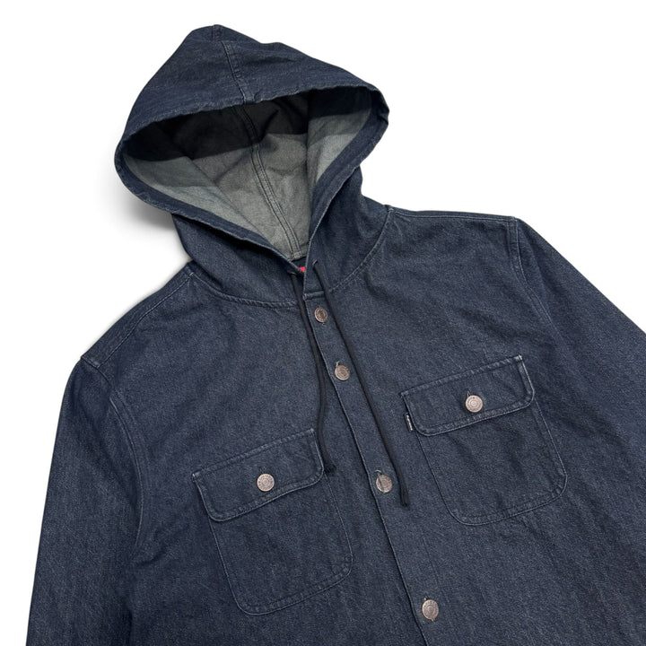 Supreme Navy Denim Hooded Jacket (L)