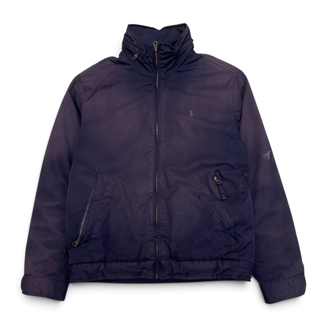 Vintage Polo Ralph Lauren Navy Fleece Lined Nylon Jacket (S)