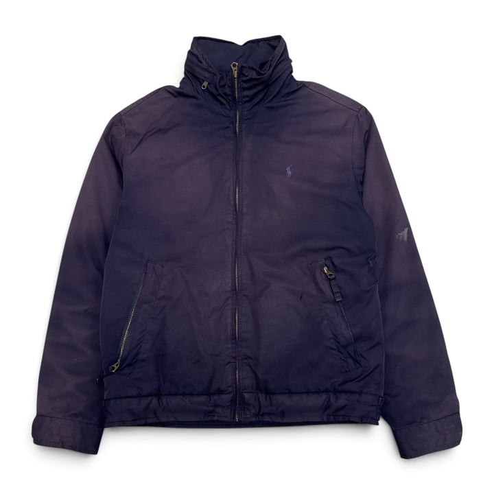 Vintage Polo Ralph Lauren Navy Fleece Lined Nylon Jacket (S)