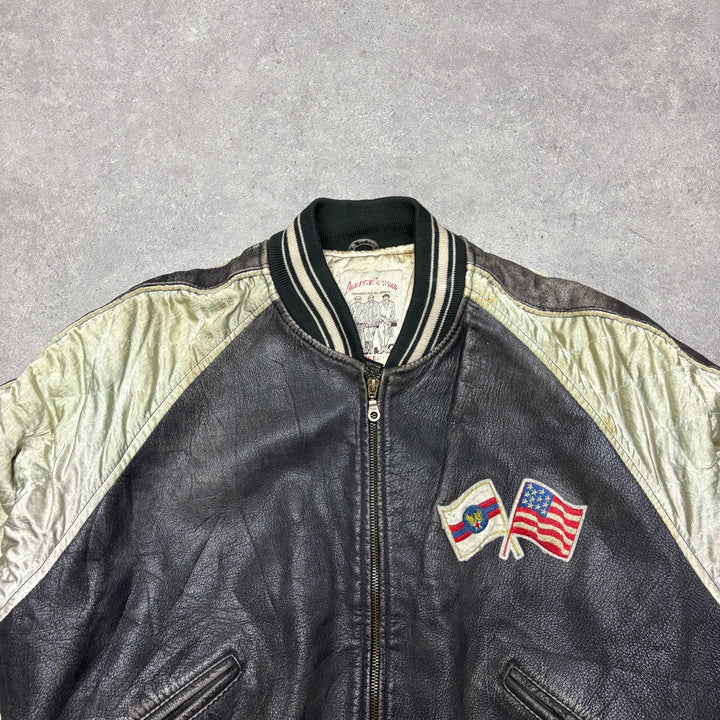 Vintage Avirex Brown Leather Jacket (S)