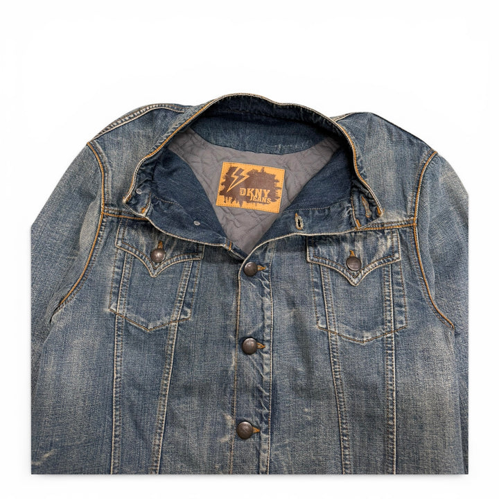 Vintage DKNY Washed Blue Denim Jacket (M)