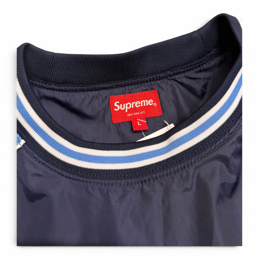Supreme Piping Warm Up Pullover Navy (L)