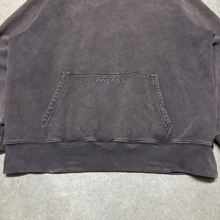 Palace Brown Super Heavyweight Embroidered Pullover Hoodie (XL)