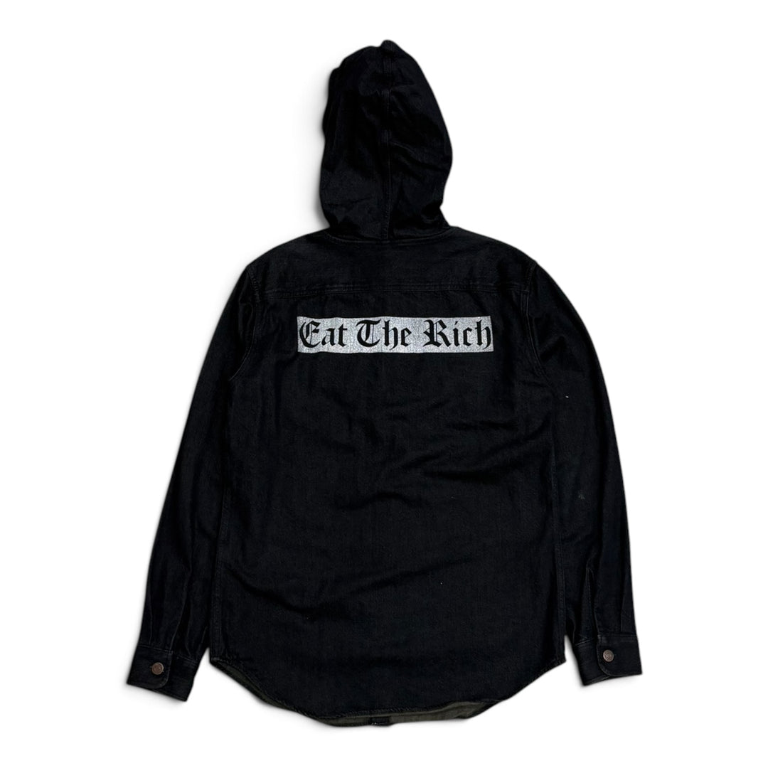 Supreme Navy Denim Hooded Jacket (M)