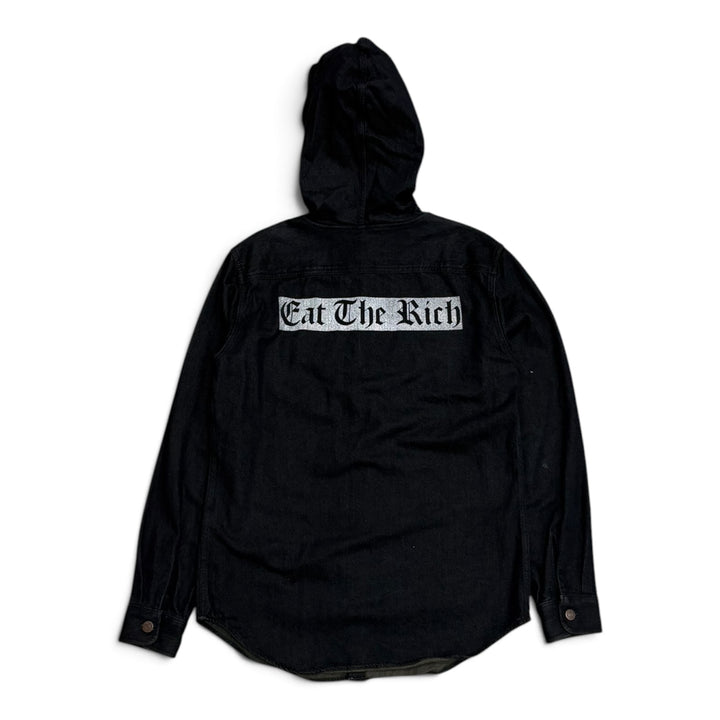 Supreme Navy Denim Hooded Jacket (M)
