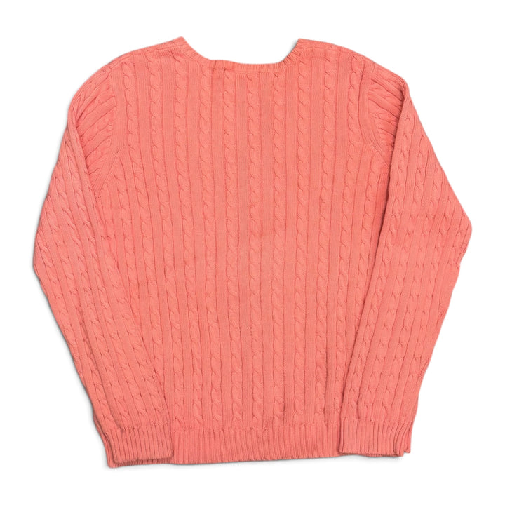 Vintage Polo Ralph Lauren Cable Knitted Pink Sweater (XL)