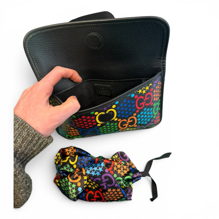 Gucci GG Supreme Psychedelic Black Belt Bag