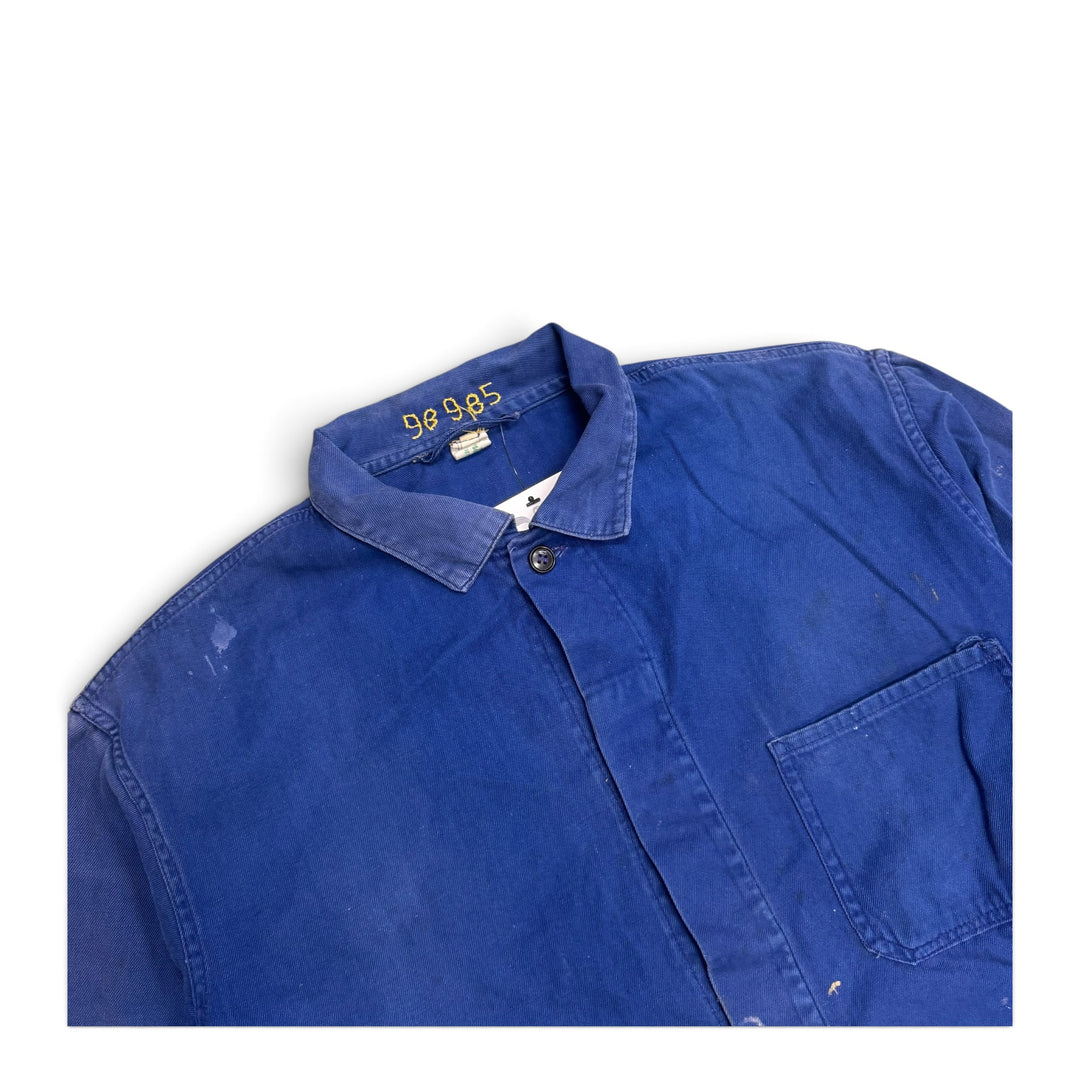Vintage Distressed Blue French Chore Jacket (M)