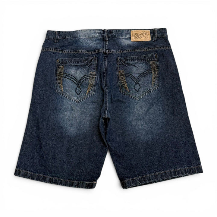 Vintage 90's Baggy Denim Shorts Blue (42")