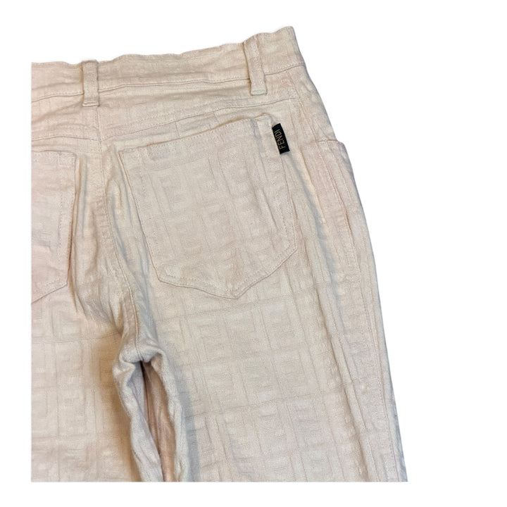 Vintage Fendi Pink Monogram Cotton Trousers (32)