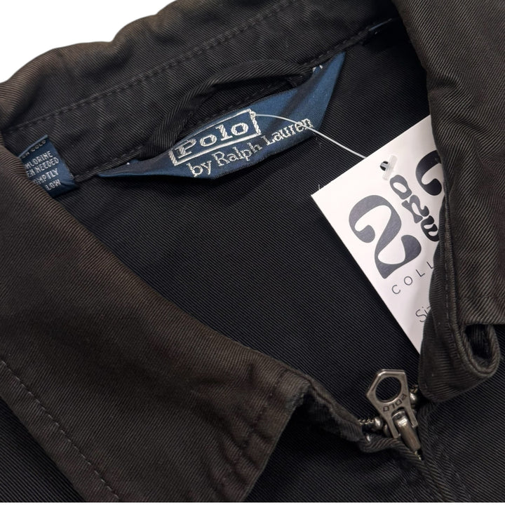 Vintage Polo Ralph Lauren Black Faded Harington Jacket (L)