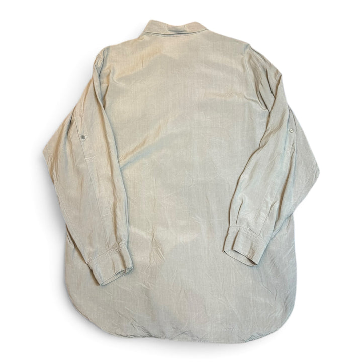 Vintage Yohji Yamamoto Light Brown Rayon Long Sleeve Shirt (M)