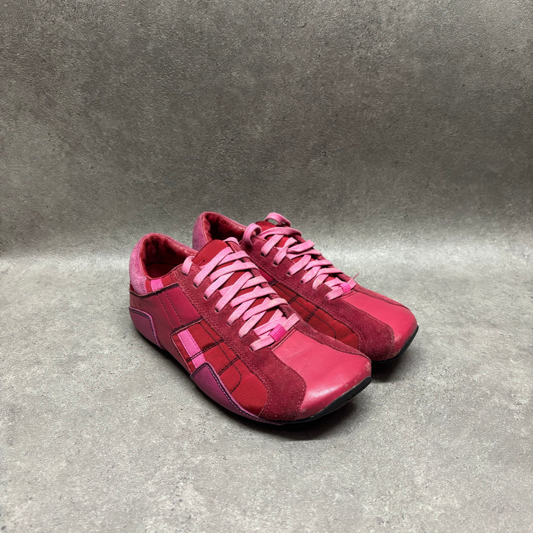 00's Y2K Diesel Pink Suede Flat Trainers (UK8)