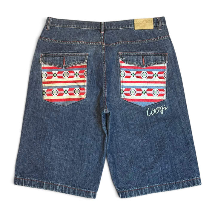 Vintage Coogi Blue Baggy Denim Shorts (40)