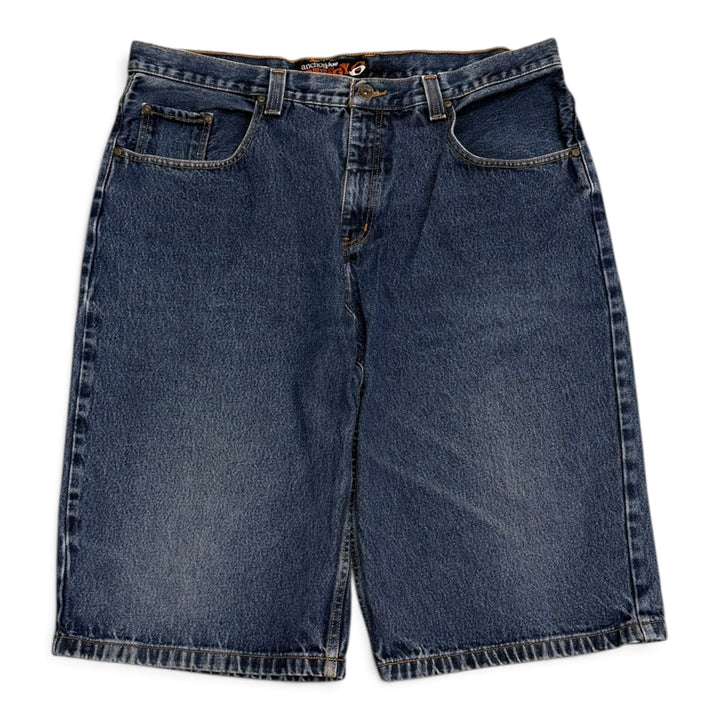Vintage Anchorblue Baggy Denim Shorts Blue (40)