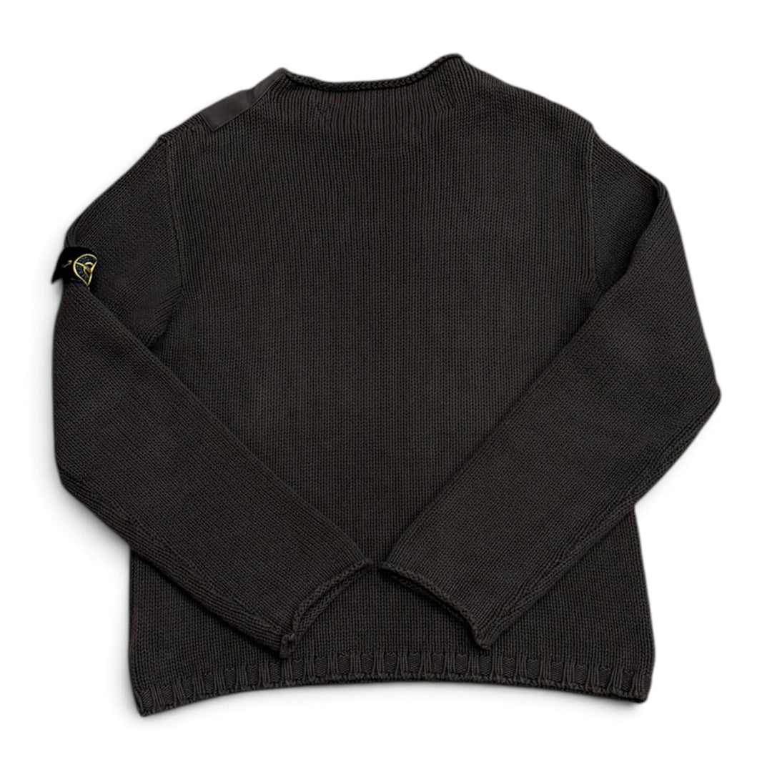 Vintage Stone Island Heavy Weight Knitted Jumper Grey (M)