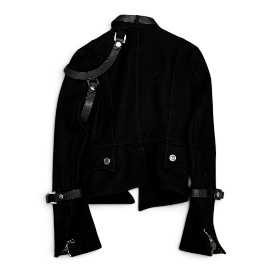 Dsquared2 Woolen Asymmetrical Bondage Jacket Black (M)