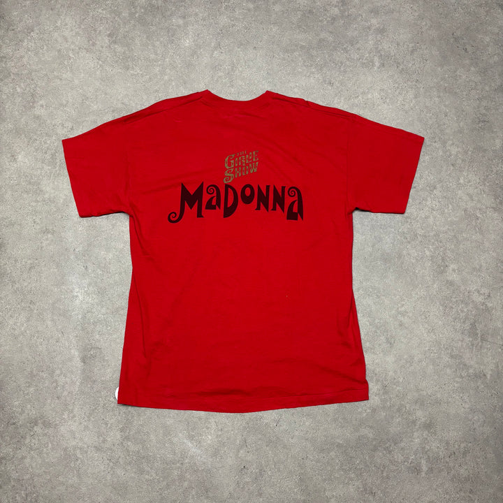 90's Vintage Madonna Red Graphic T-Shirt (XL)