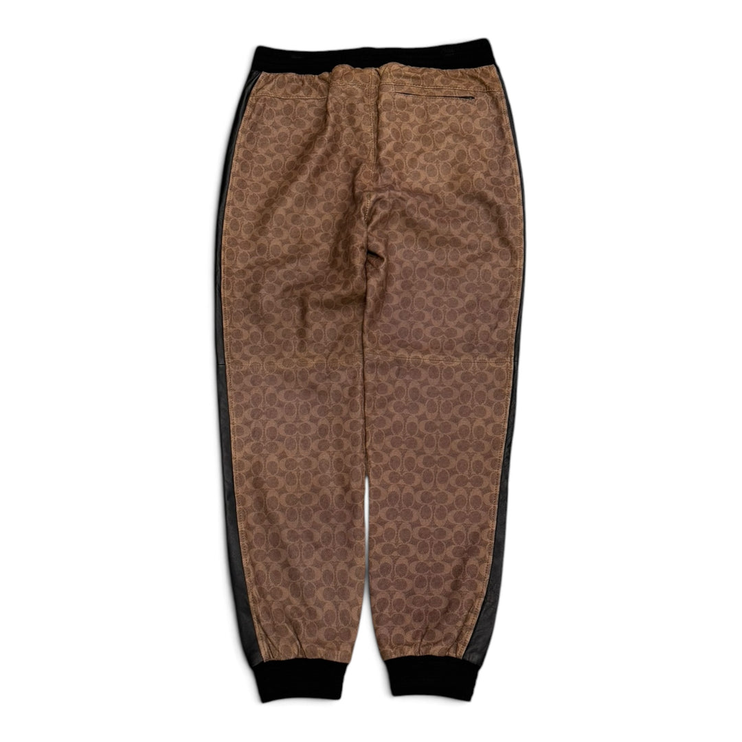 Coach Monogram Light Brown Leather Trousers (M)