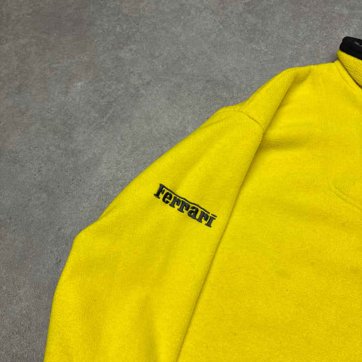 Vintage Ferrari Yellow Quarter Zip Fleece (XL)