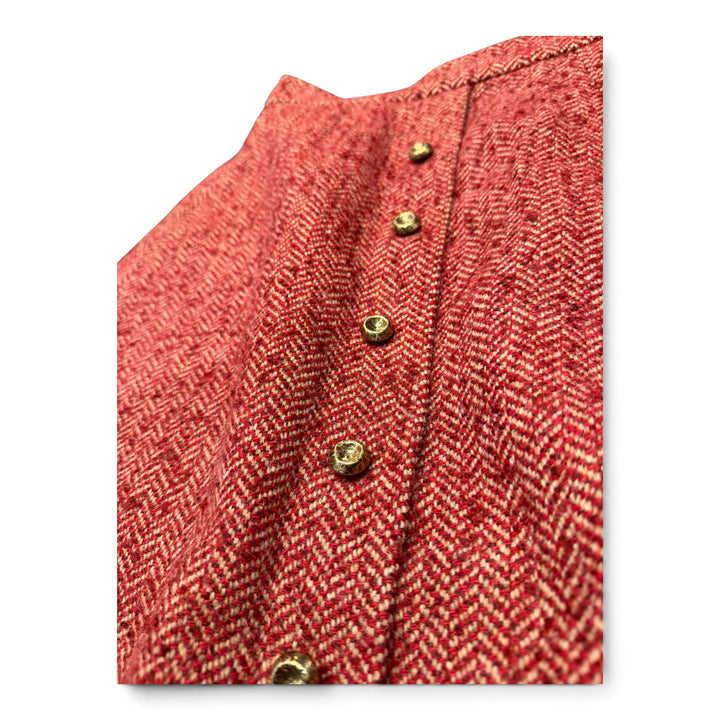 Dolce & Gabbana Red Wool Long Skirt (38)