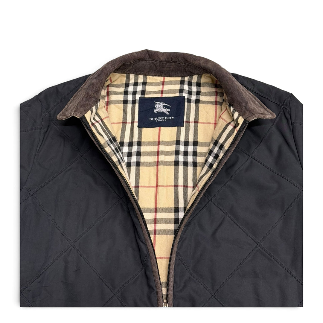 Vintage Burberrys Quilted Jacket Navy (M)