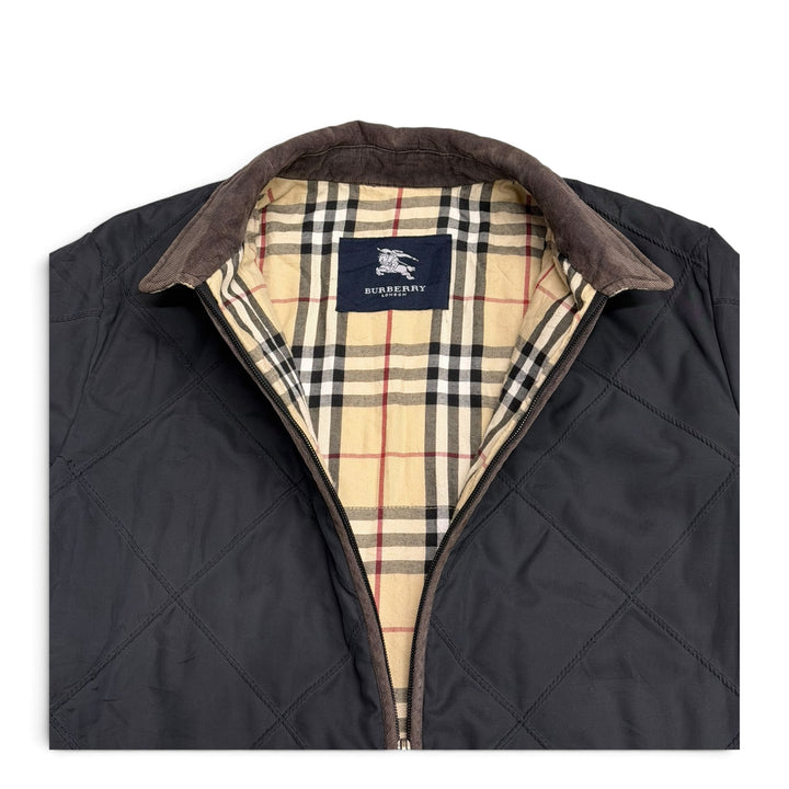 Vintage Burberrys Quilted Jacket Navy (M)