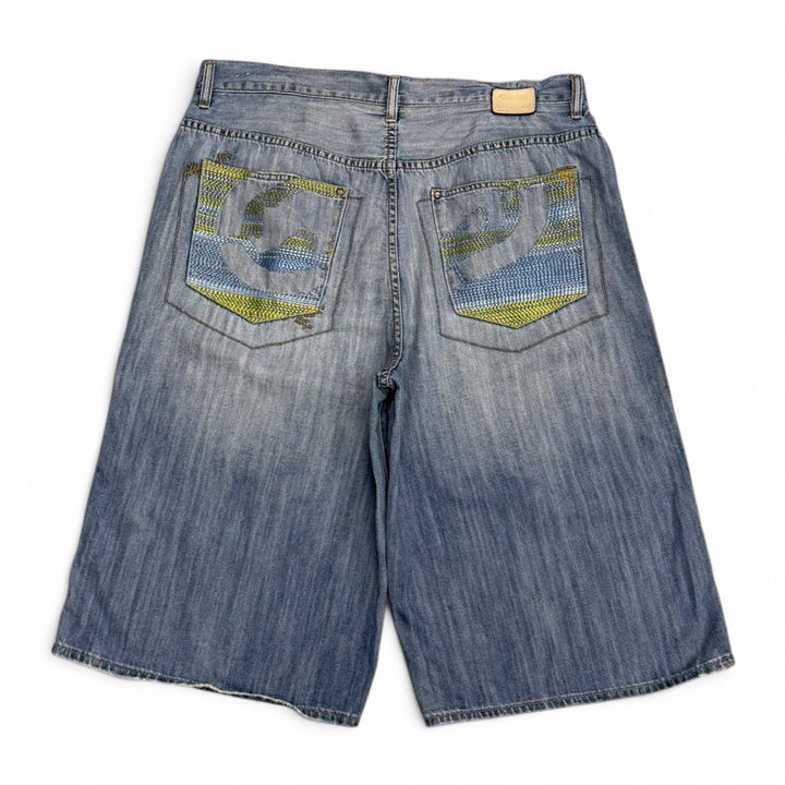 Vintage  90's Ecko Baggy Denim Shorts Blue (38")