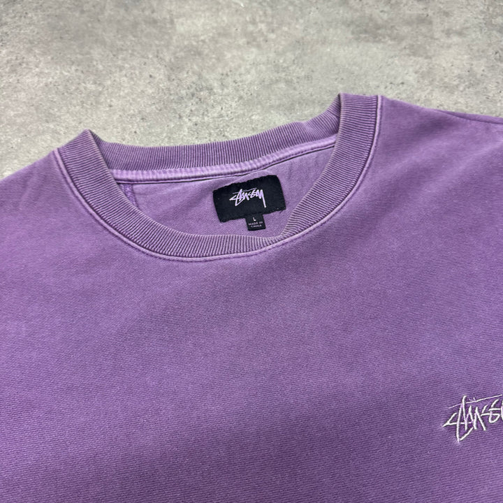 Stussy Crew Neck Purple Sweatshirts (L)