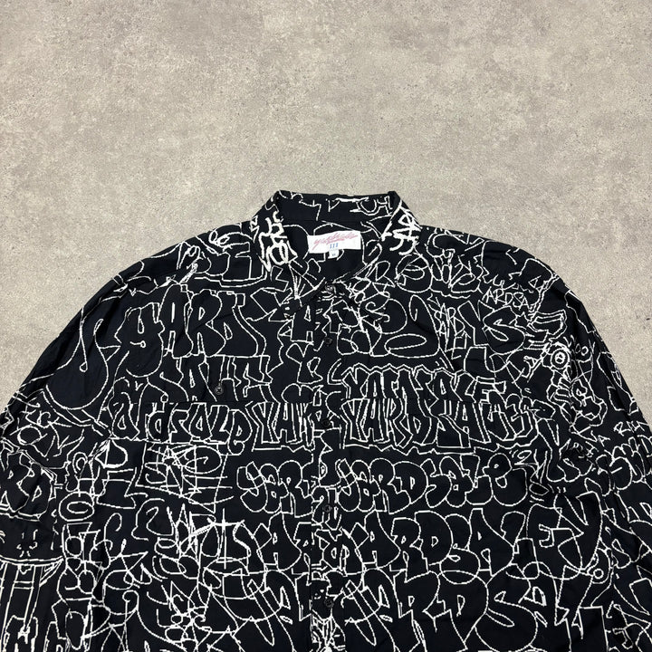 Yardsales Black Graffiti Long Sleeve Shirt (XL)