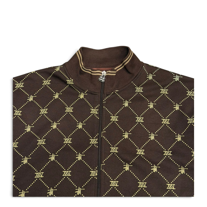 Stussy 25th Anniversary Monogram Track Jacket  Brown (L)
