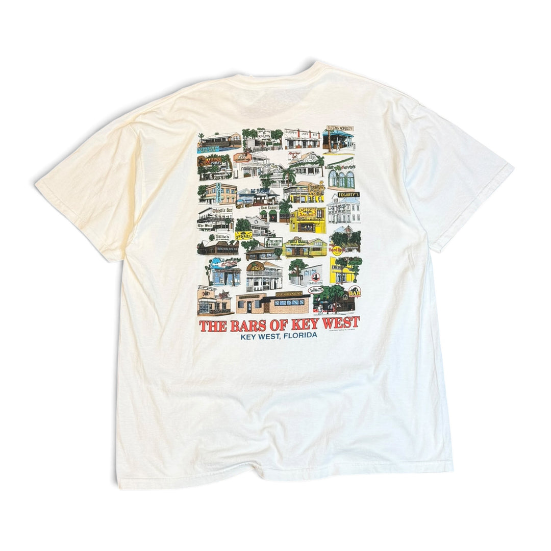 Vintage Key West Florida White Graphic T-Shirt (XXL)