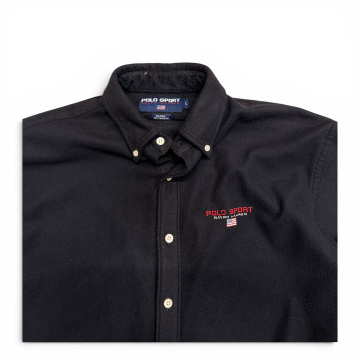 Vintage Polo Ralph Lauren Sport Fleece Shirts Black (L)