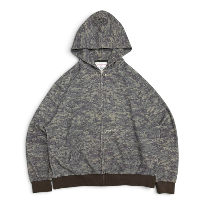 Yardsale Camo Zip Up Hoodie Green (XL)