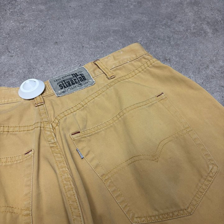 Vintage Levis Silver Tab Baggy Yellow Shorts (34)