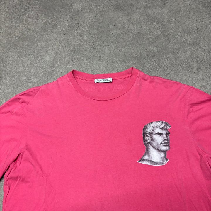 J.W Anderson x Tom Of Finland Pink Graphic T-Shirt (XL)