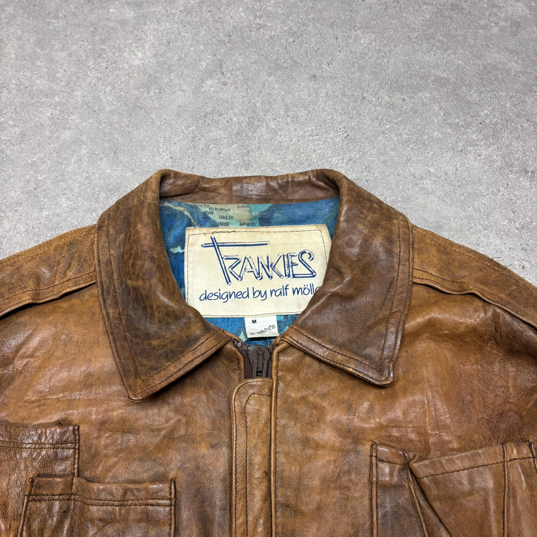 Vintage Flight Leather Brown Jacket (M)